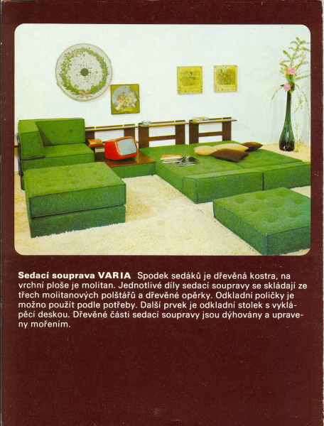 Pohovka VARIA, Dřevotvar. Archiv L. Žižkové.
