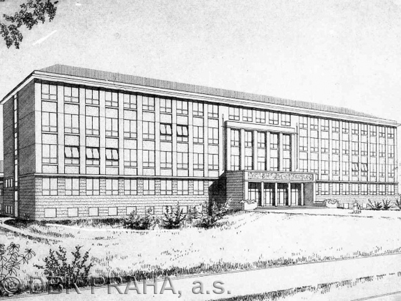 Budova gymnázia byla postavena dle návrhu architekta Bohumila Kříže. Stejný architekt projektoval i nedalekou ZŠ Poláčkova.